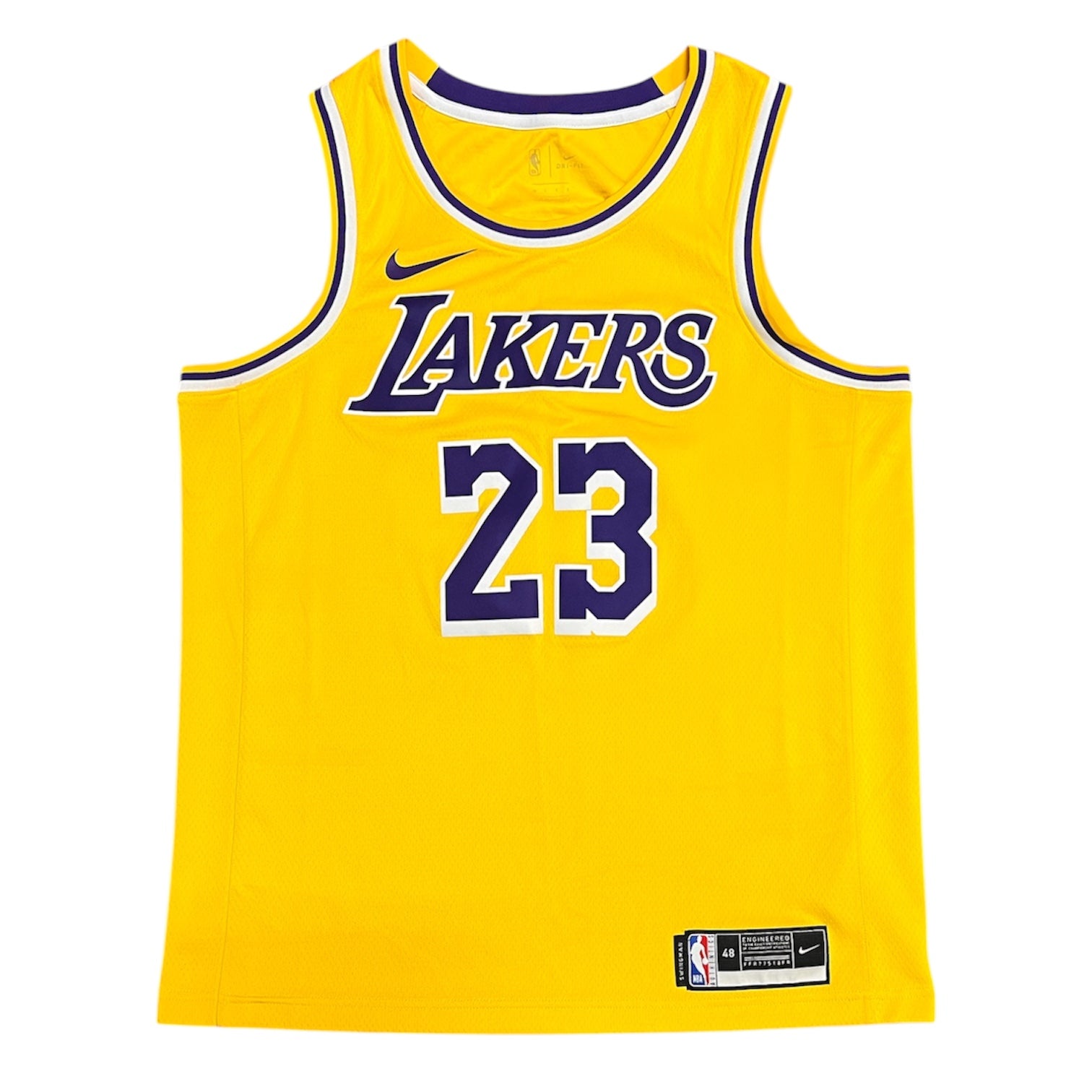 Nike Los Angeles Lakers Lebron James #23 Icon Edition Swingman Home Basketball Jersey