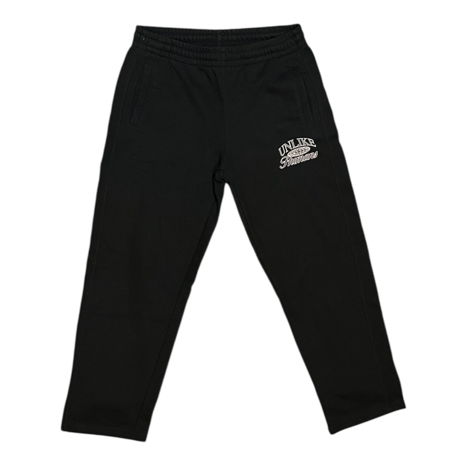 Unlike Humans Wide Leg Black Sweatpants