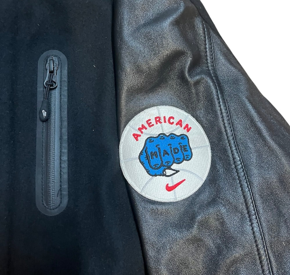 Nike Sneakersnstuff American Made Black Varsity Jacket
