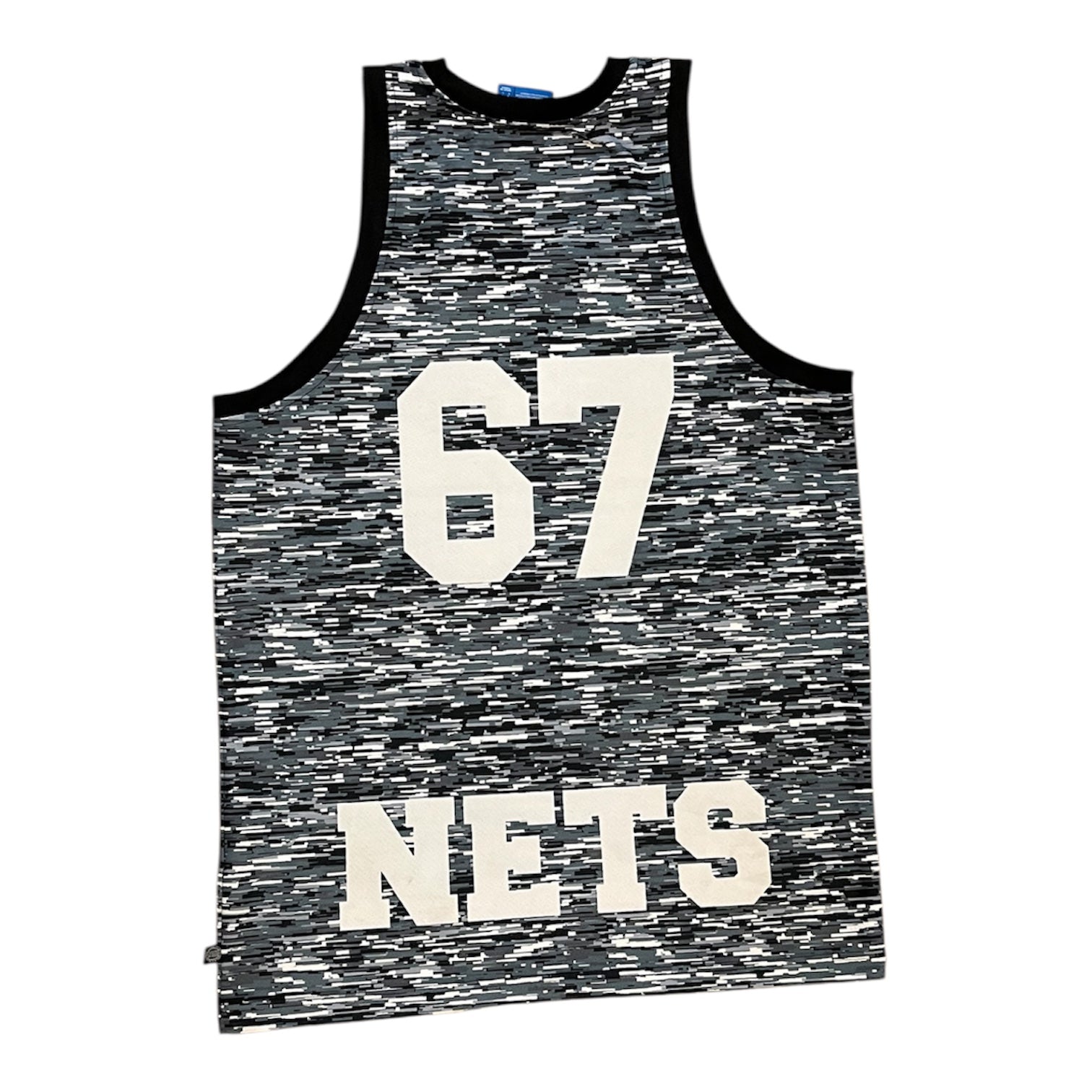 Adidas NBA Brooklyn Nets #67 Grey Black Basketball Jersey
