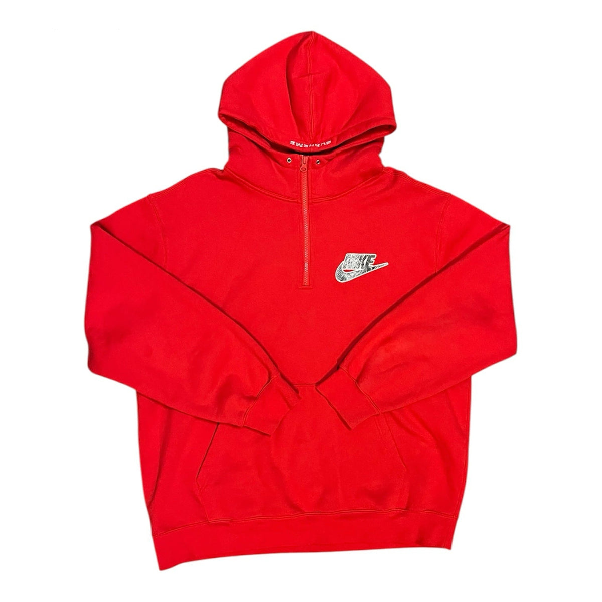 Supreme x Nike SS21 Half Zip Red Hoodie