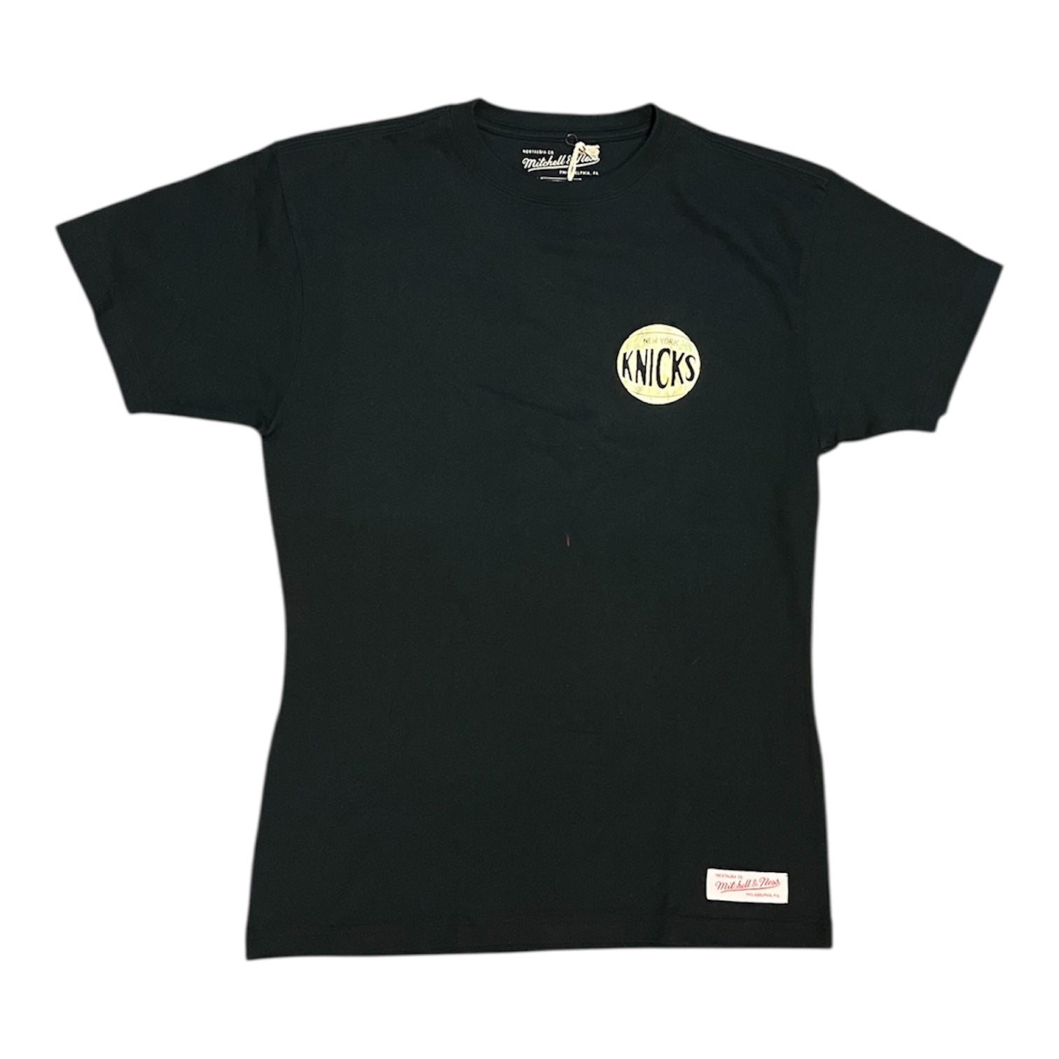 Mitchell & Ness New York Knicks Traditional Fit Black Gold Tshirt