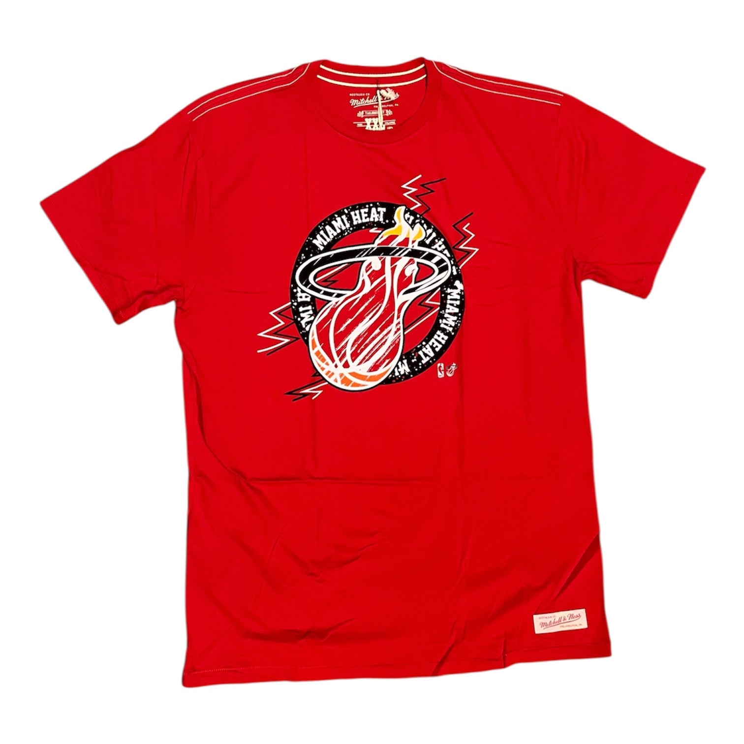 Mitchell & Ness Miami Heats Tailored Fit Red Tshirt