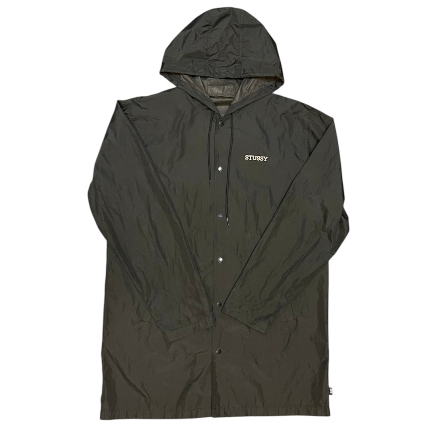 Stussy Long Coach Hooded Black Jacket