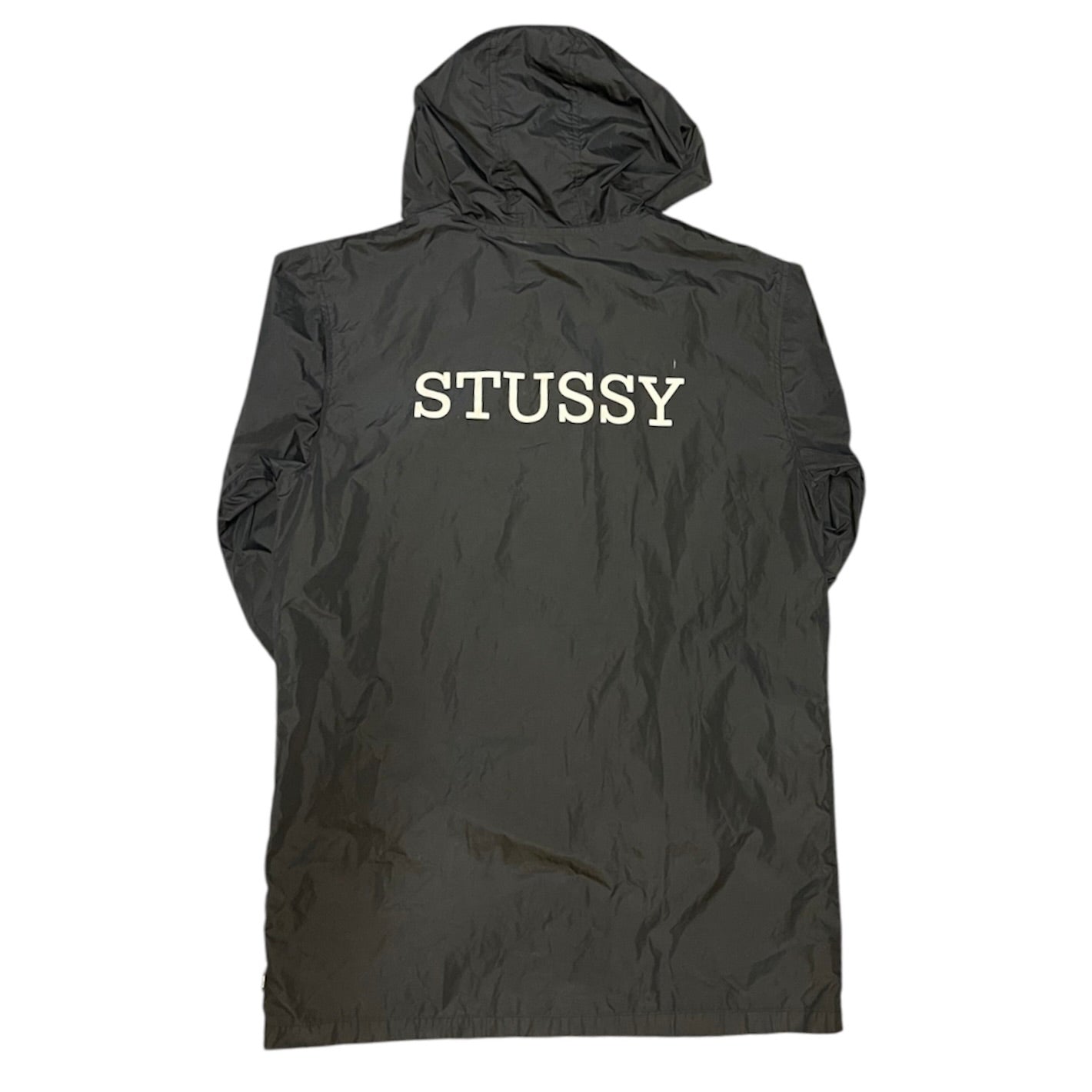 Stussy Long Coach Hooded Black Jacket