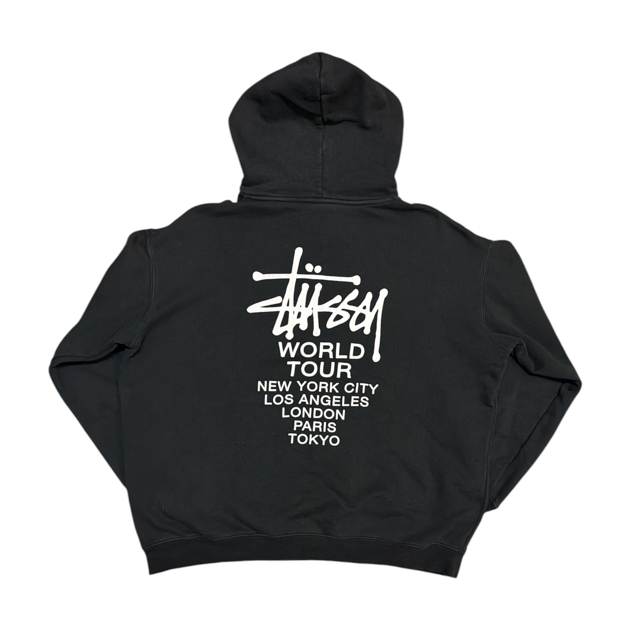 Stussy World Tour Black White Hoodie