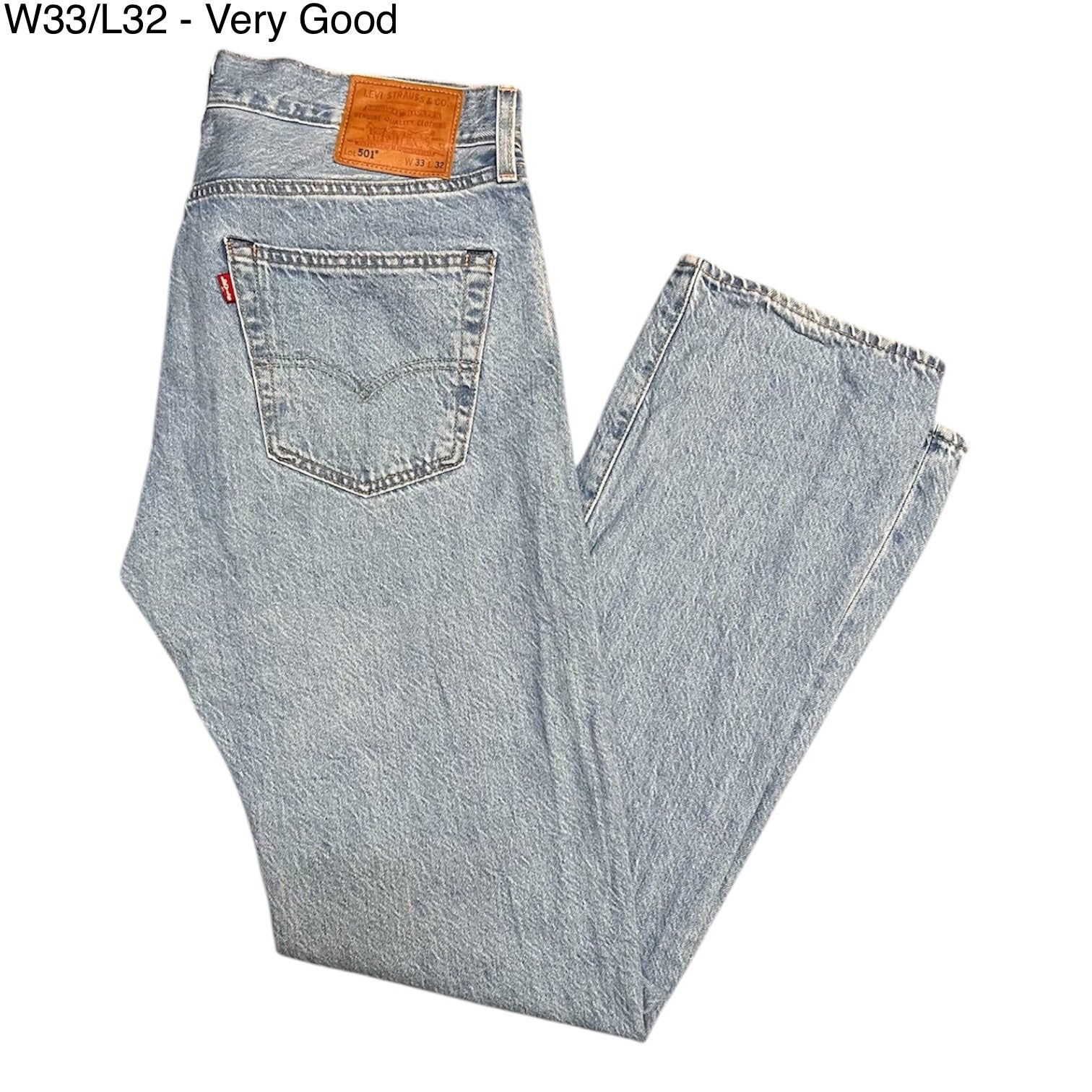 Levi's 501 Premium Original Fit Washed Light Blue Jeans