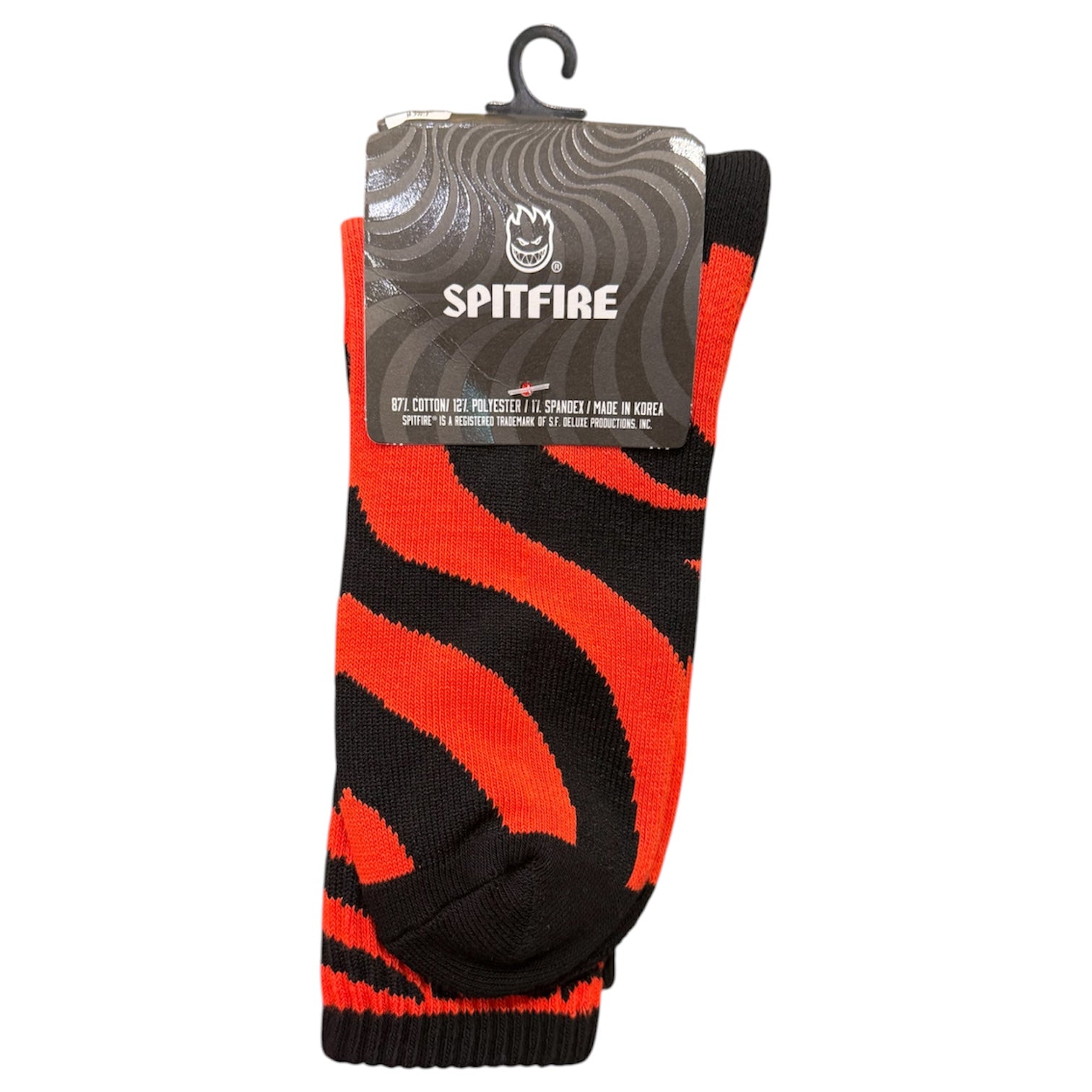 Spitfire Live To Burn Red Swirl Socks