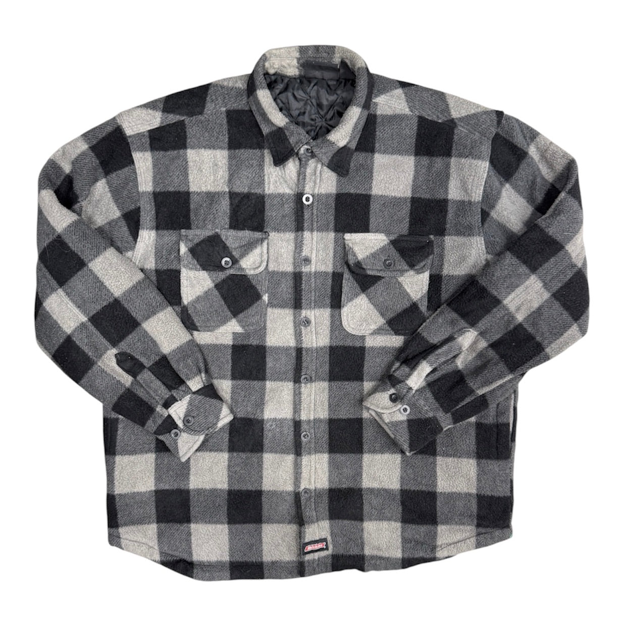 Dickies Grey Black Fleece Padded Overshirt