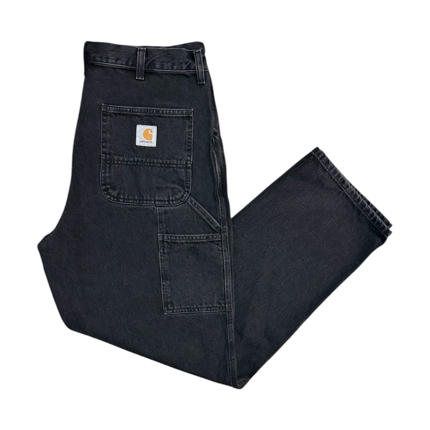 Carhartt WIP Single Knee Washed Black Pants