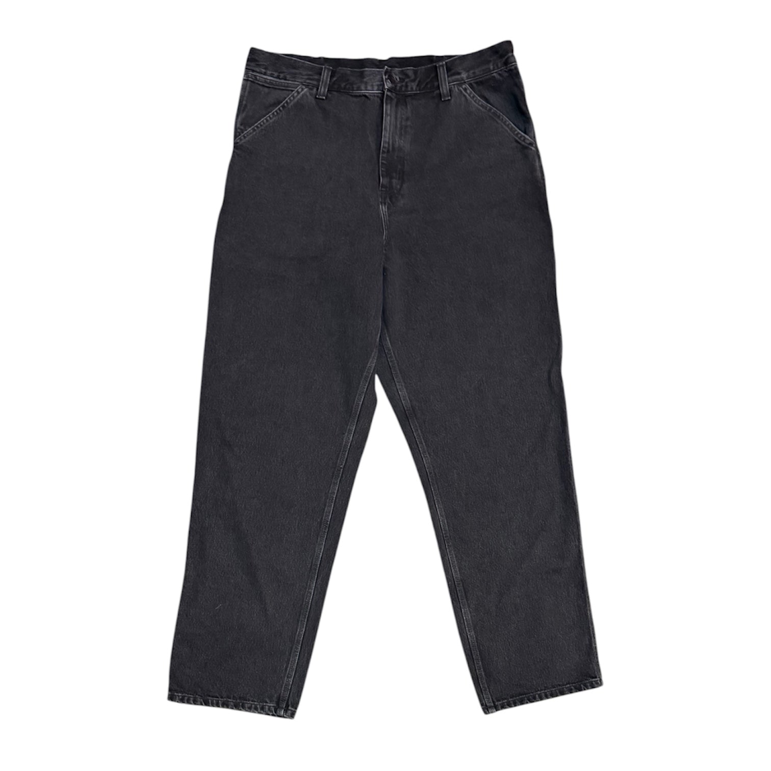 Carhartt WIP Single Knee Washed Black Pants