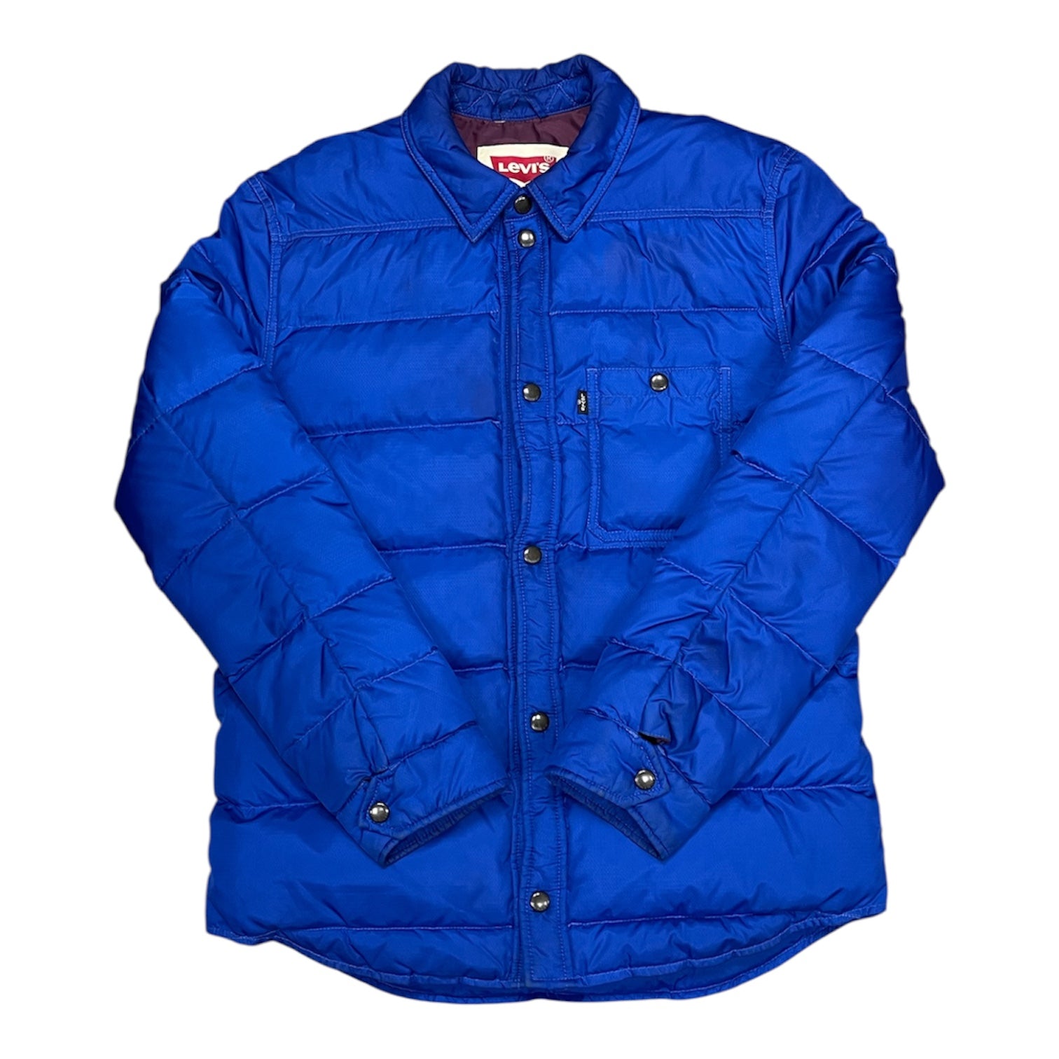 Levi's Blue Nylon Down Overshirt Jacket