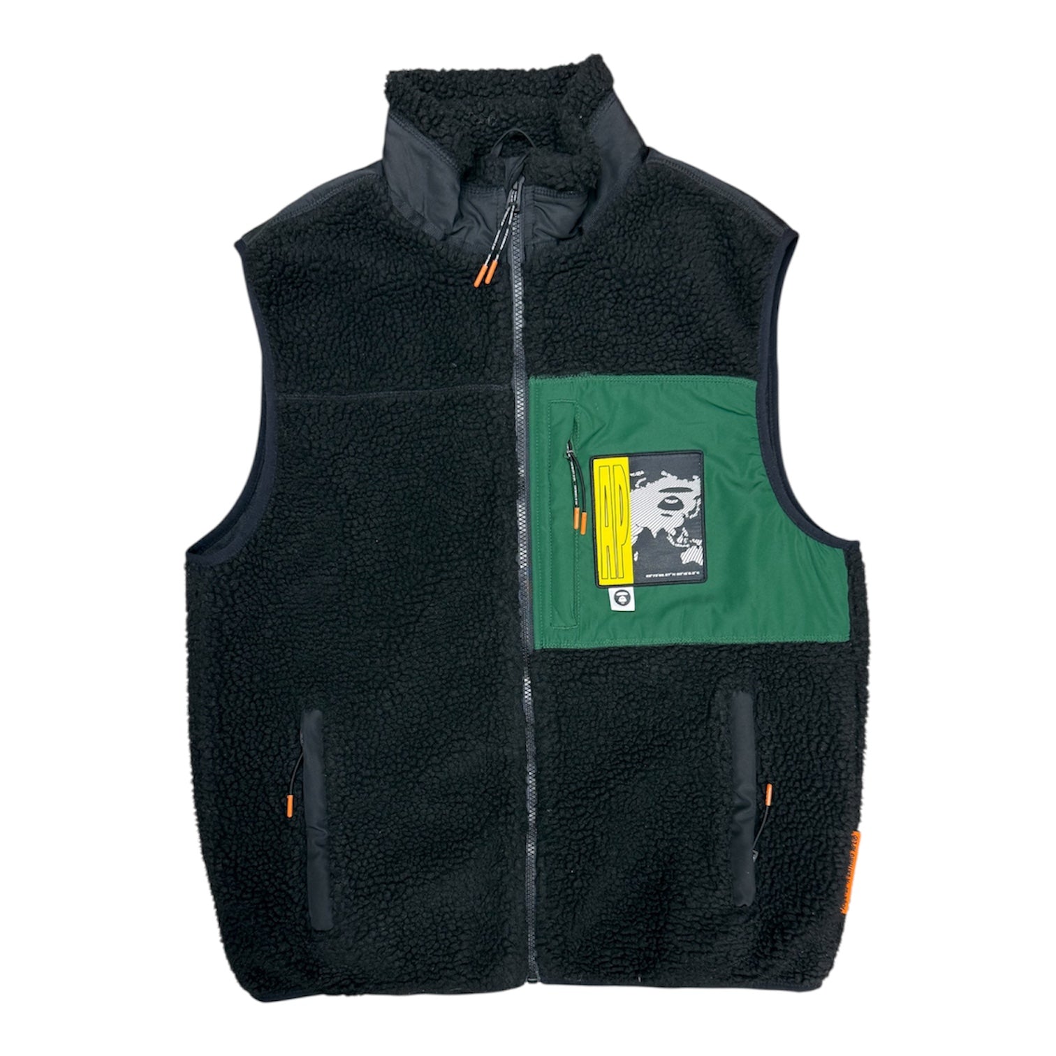 AAPE by A Bathing Ape Sherpa Black Vest