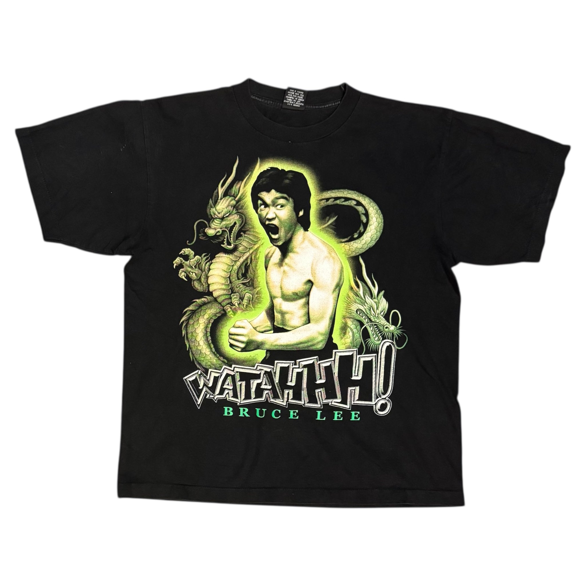 Bruce Lee The Dragon WATAHHH! Black Tshirt