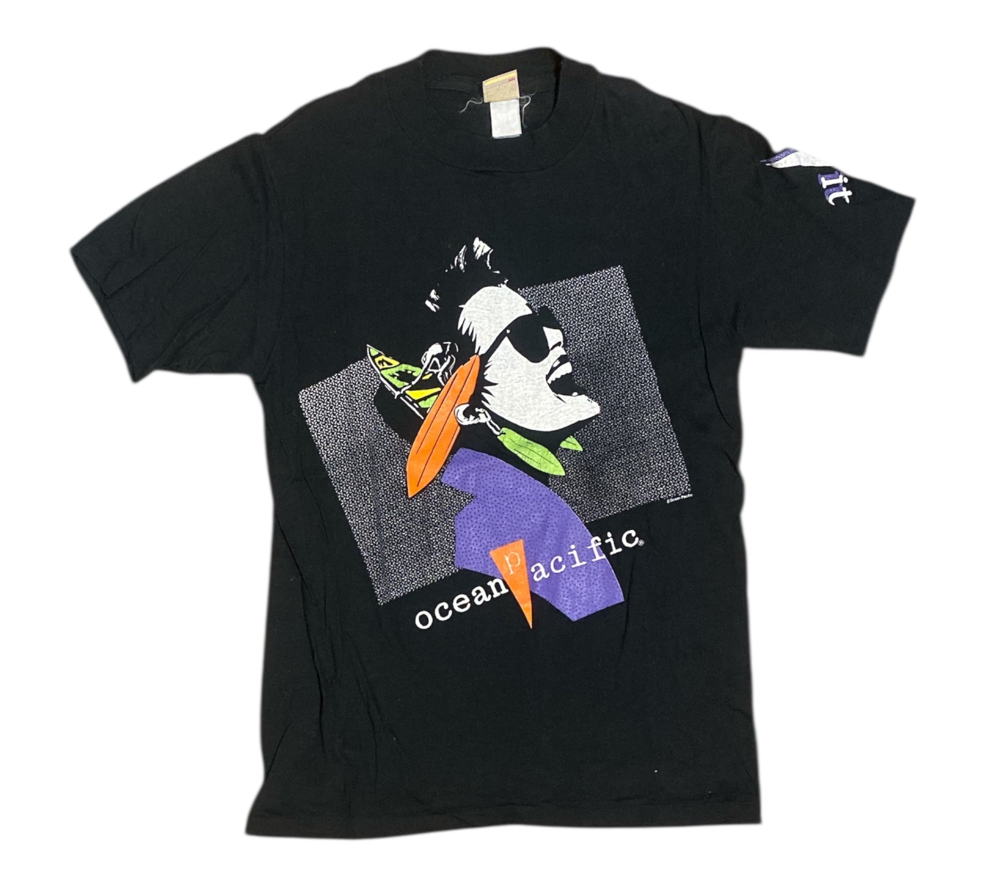 Vintage 1980's Ocean Pacific Black Tshirt