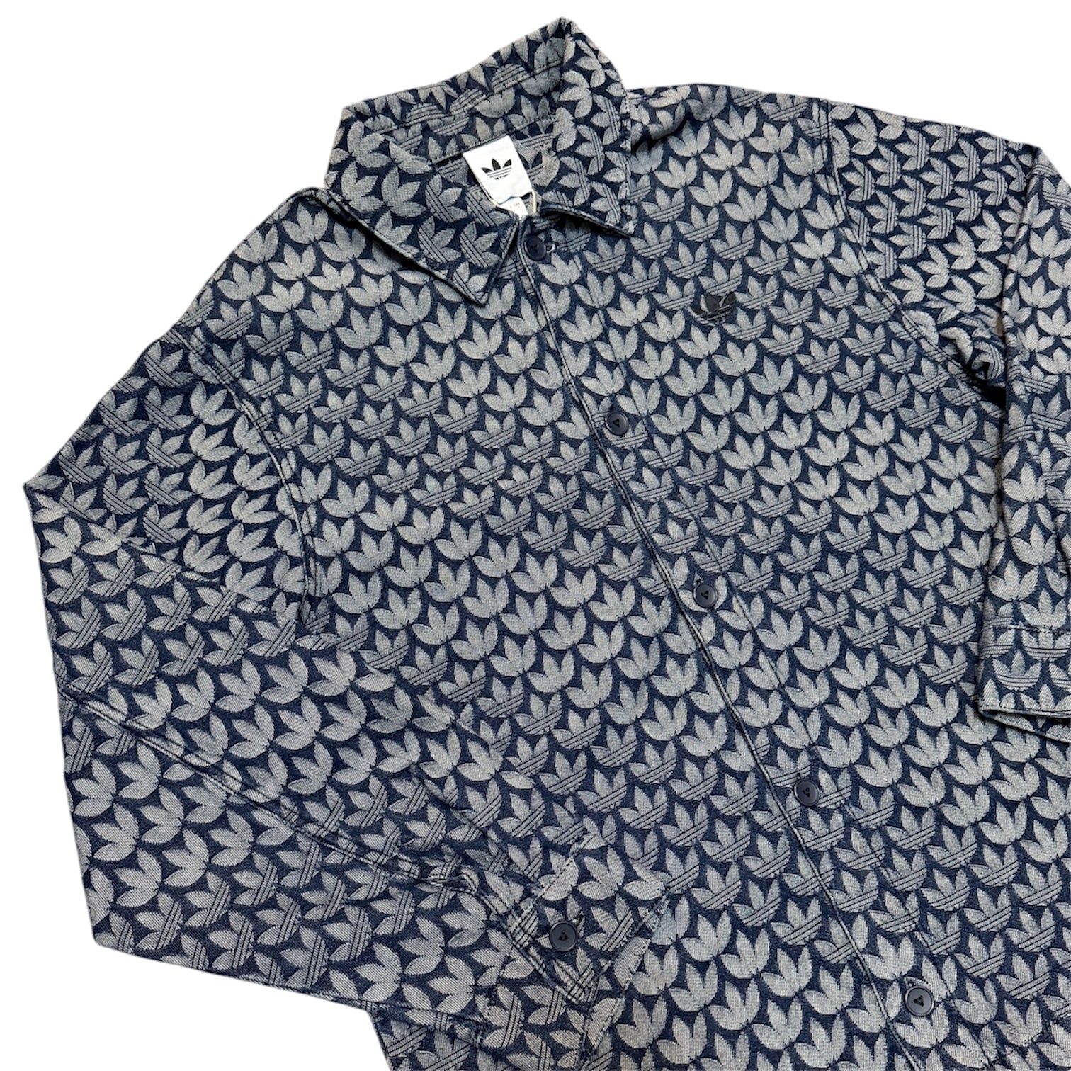 Adidas Denim Monogram Overshirt Jacket