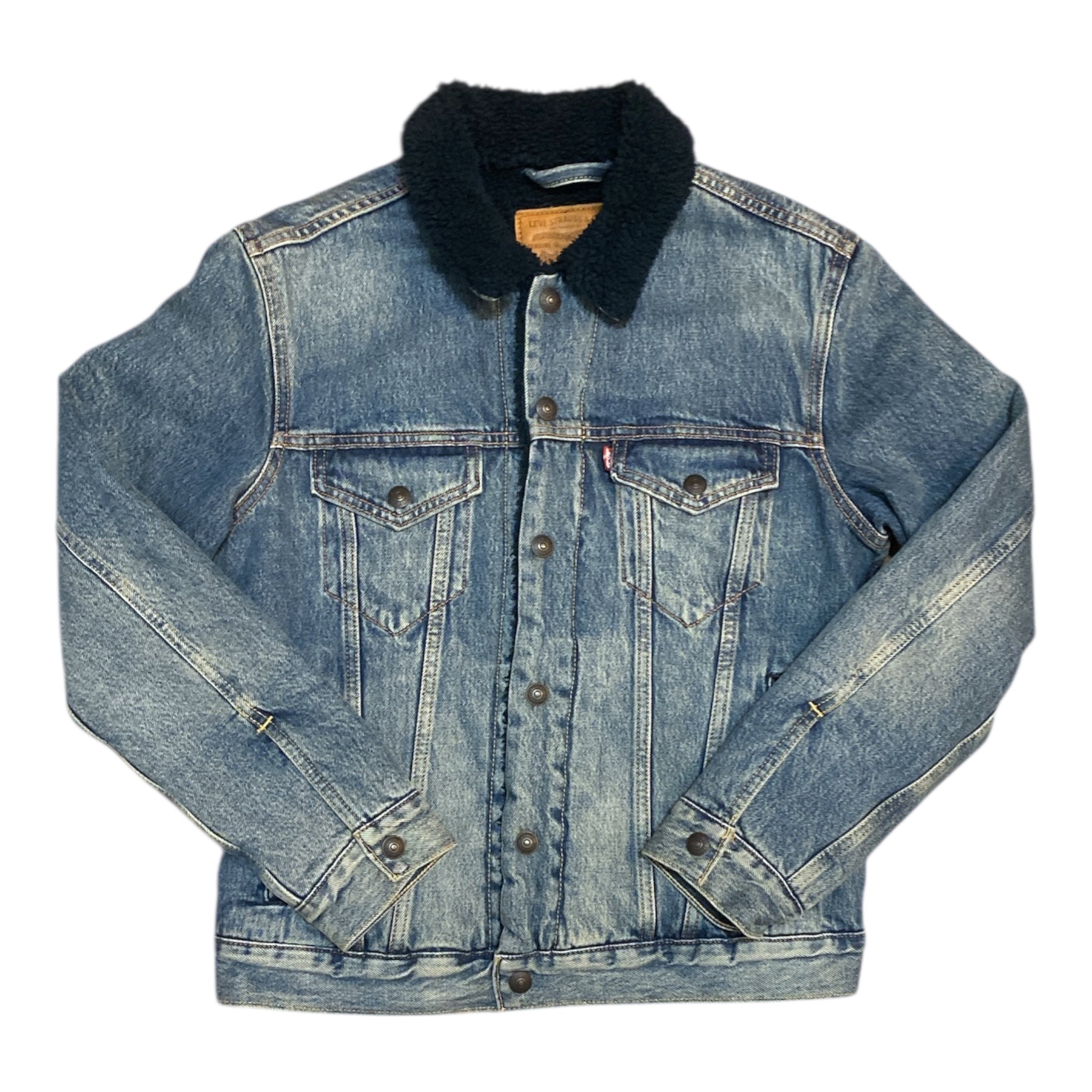 Levi's Navy Sherpa Denim Jacket
