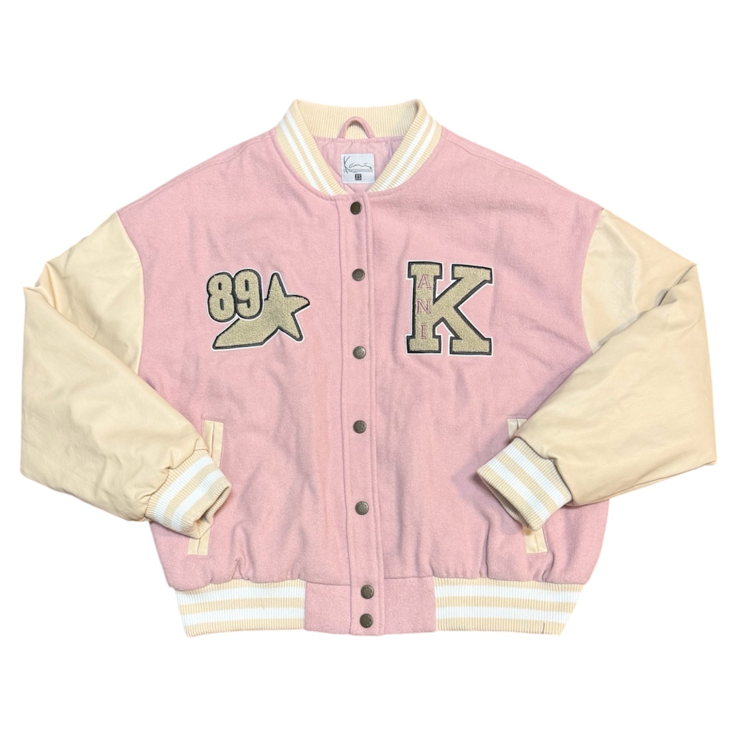 Karl Kani Pink White Varsity Jacket