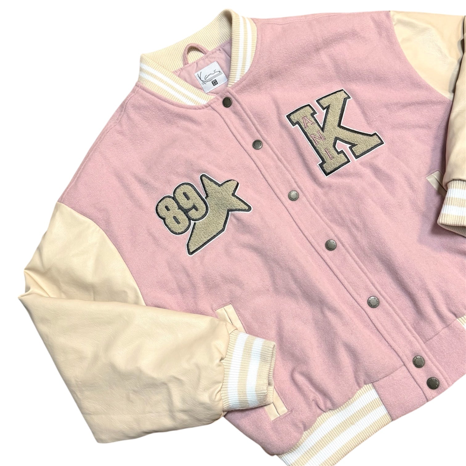 Karl Kani Pink White Varsity Jacket