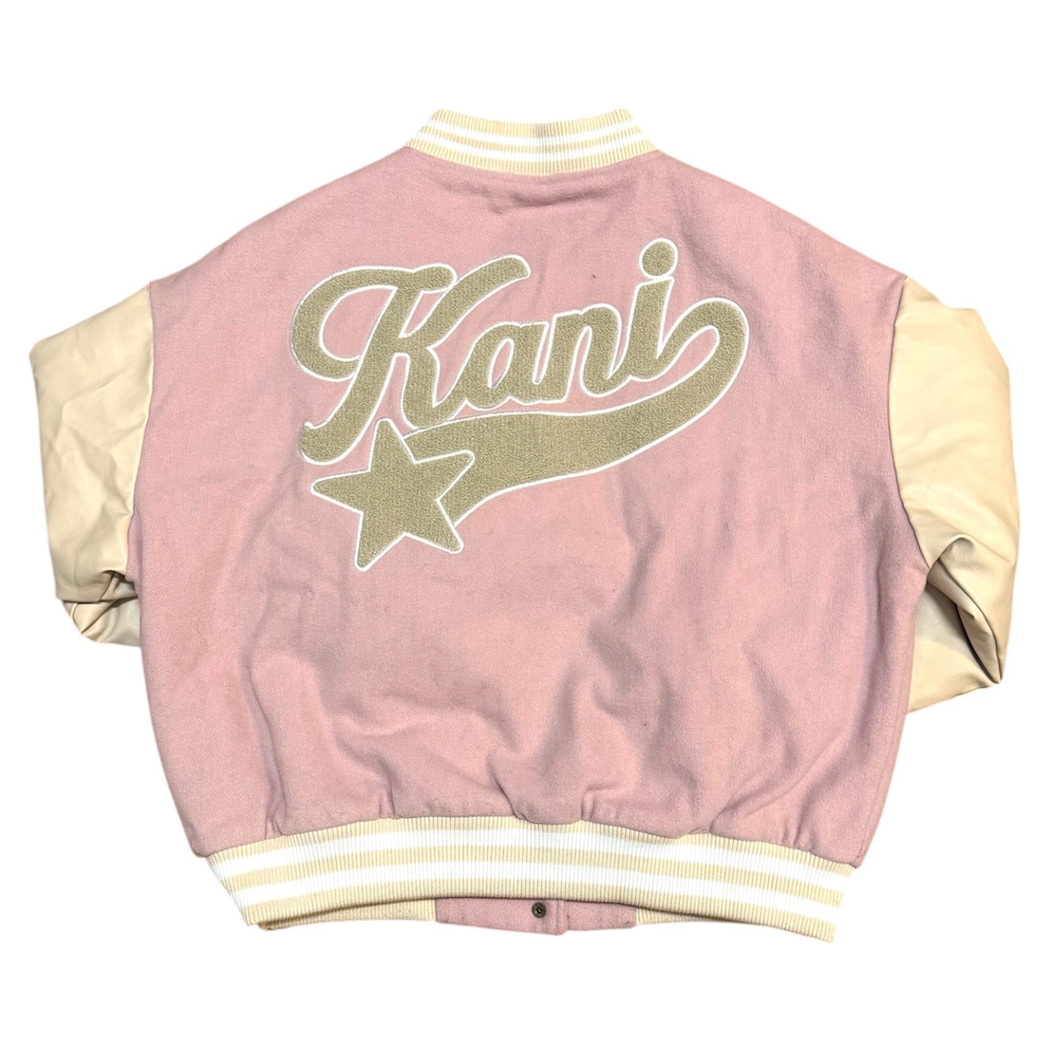 Karl Kani Pink White Varsity Jacket