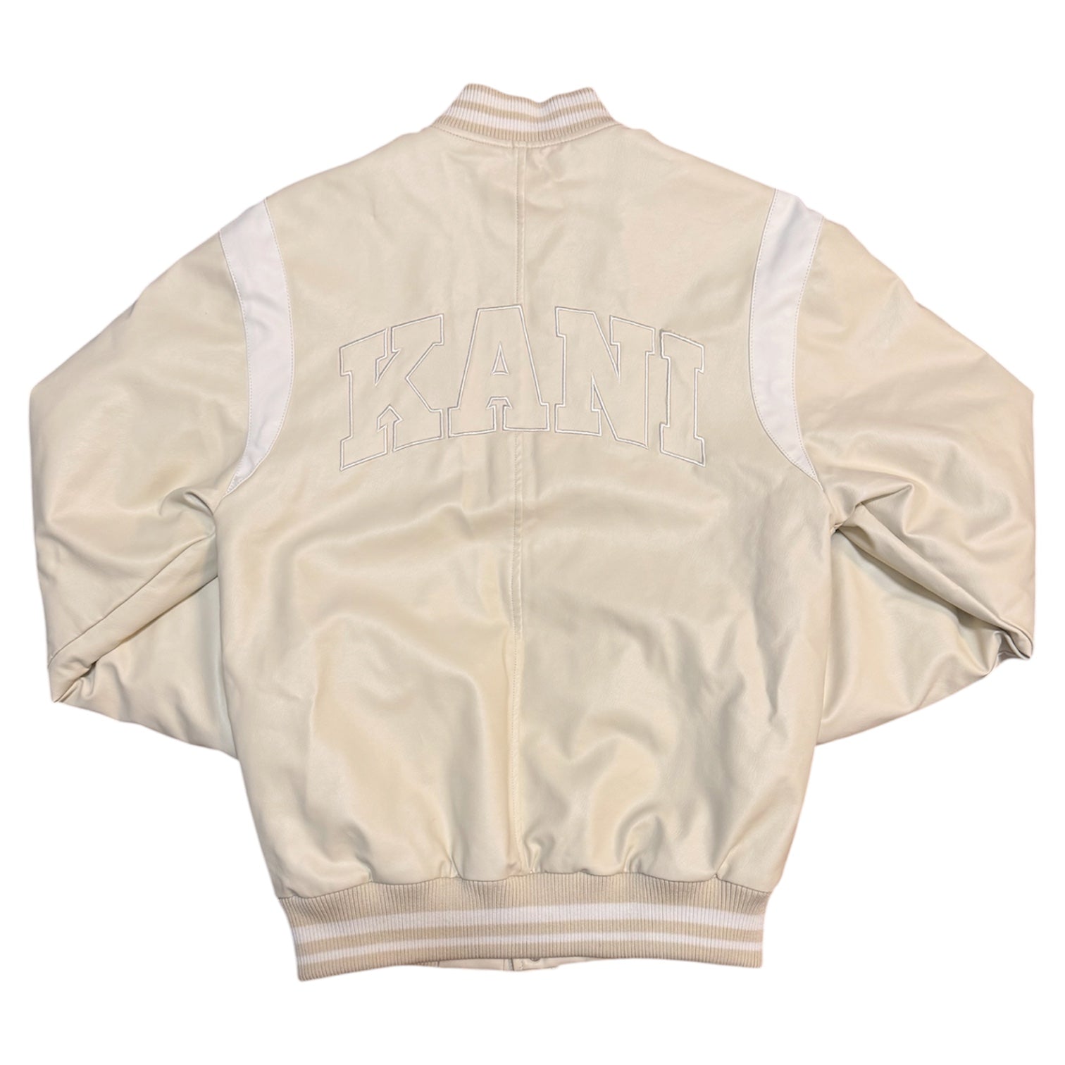 Karl Kani Cream White Varsity Jacket