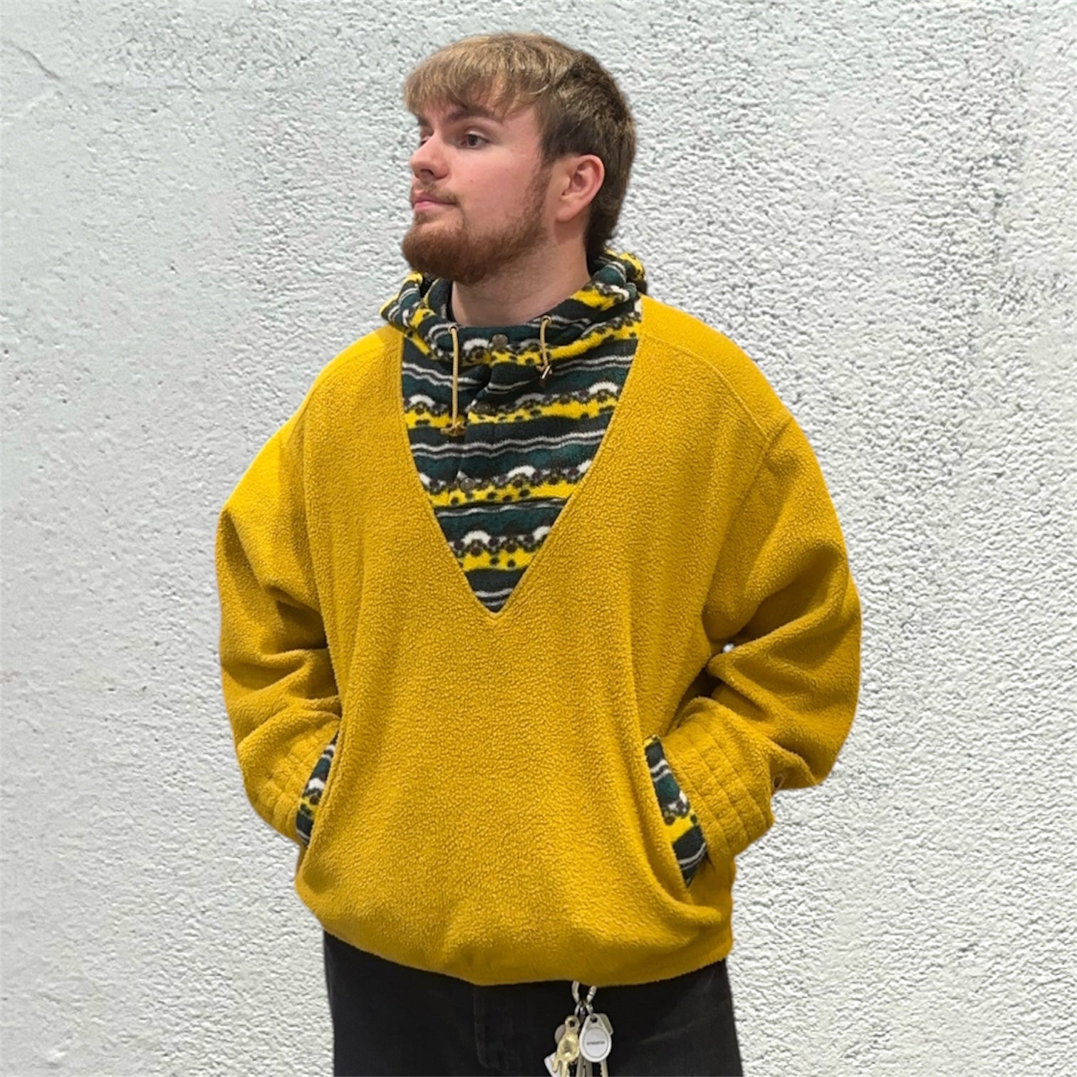 Vintage Fjällräven Polartec Multicolor Hooded Fleece