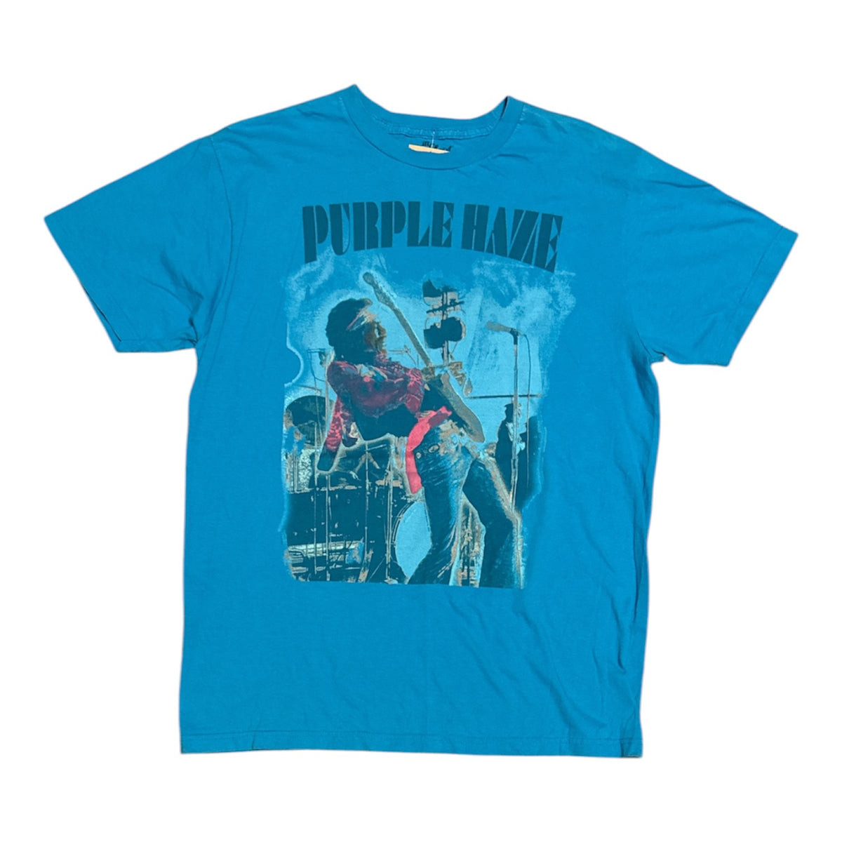 Jimi Hendrix Purple Haze Blue Tshirt