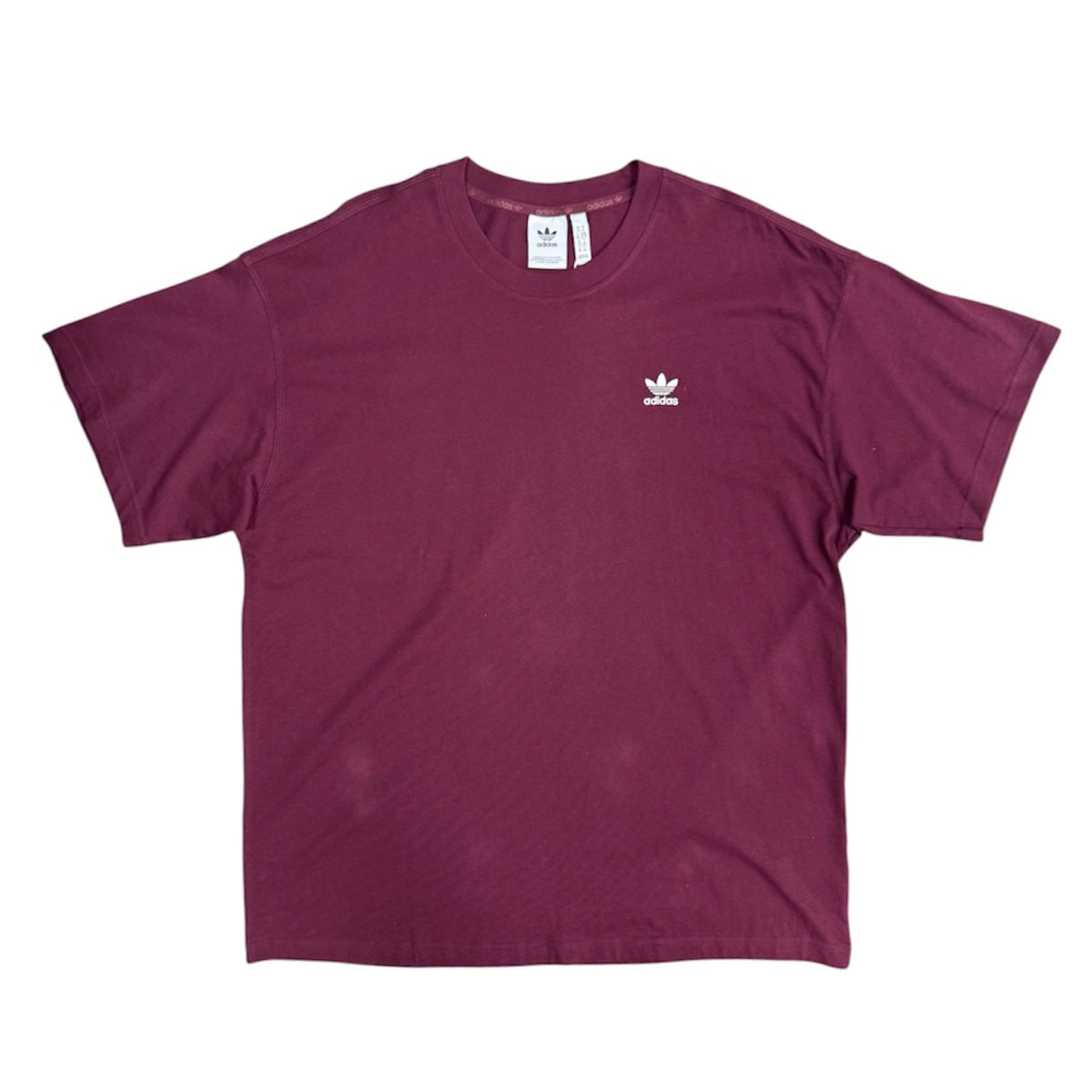Adidas Originals Essentials Oversized Burgundy Red Tshirt