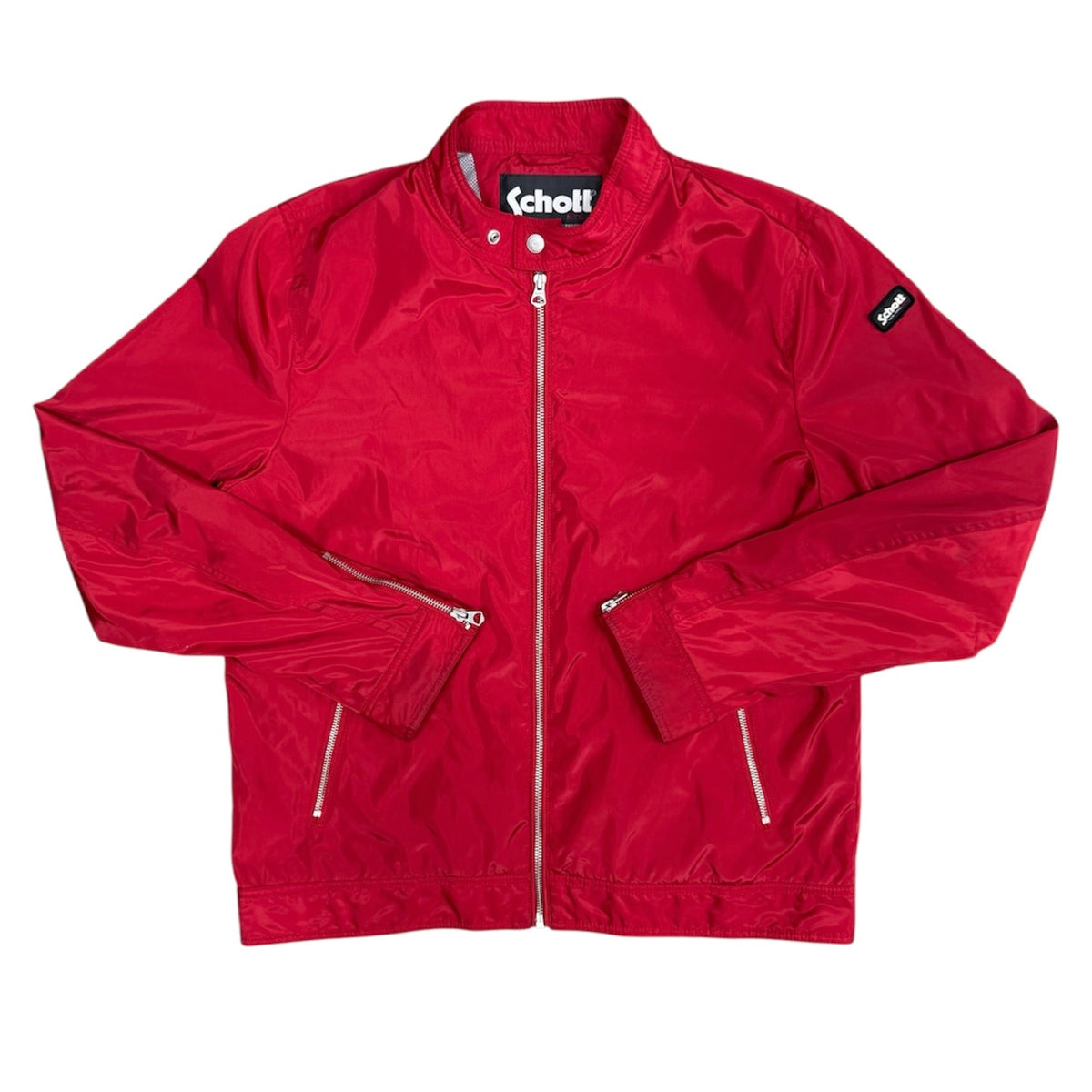 Schott Red Nylon Jacket