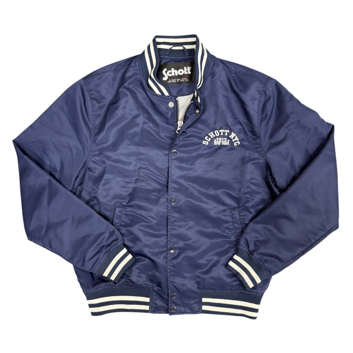 Schott Navy Nylon Bomber Jacket