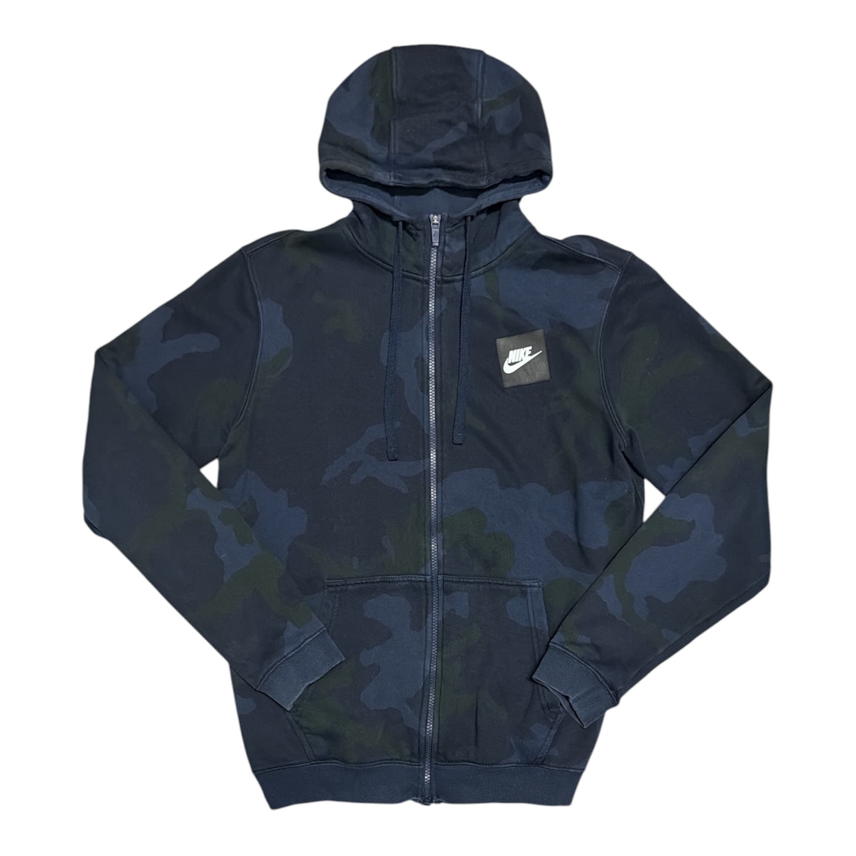 Nike Navy Green Camo Full-Zip Hoodie