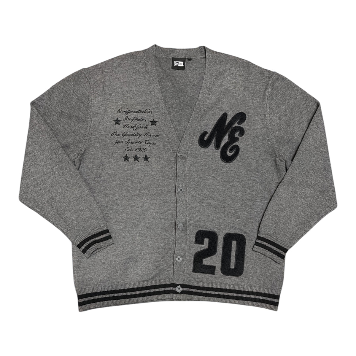 New Era Grey Knitted Cardigan