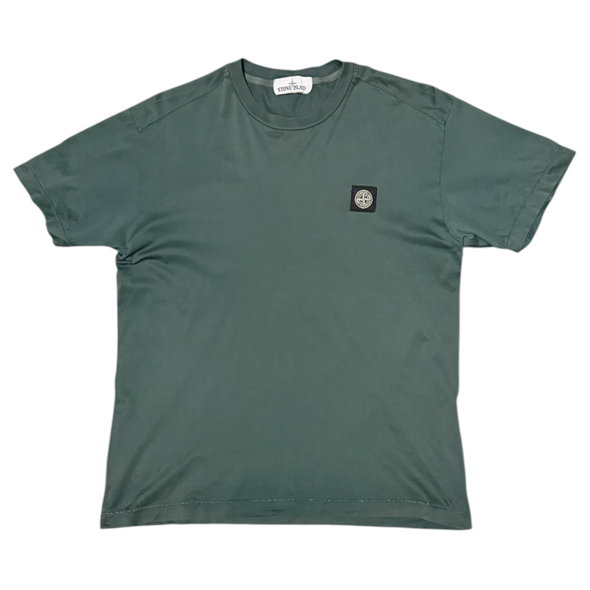 Stone Island Basic Cotton Bottle Green Tshirt