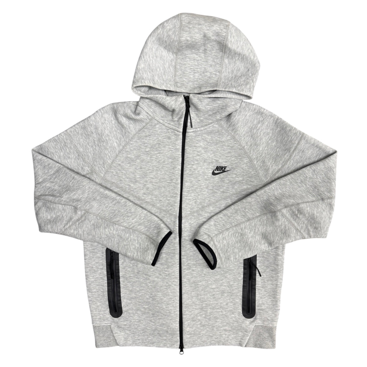 Nike Tech Fleece Grey Black Full Zip Hoodie