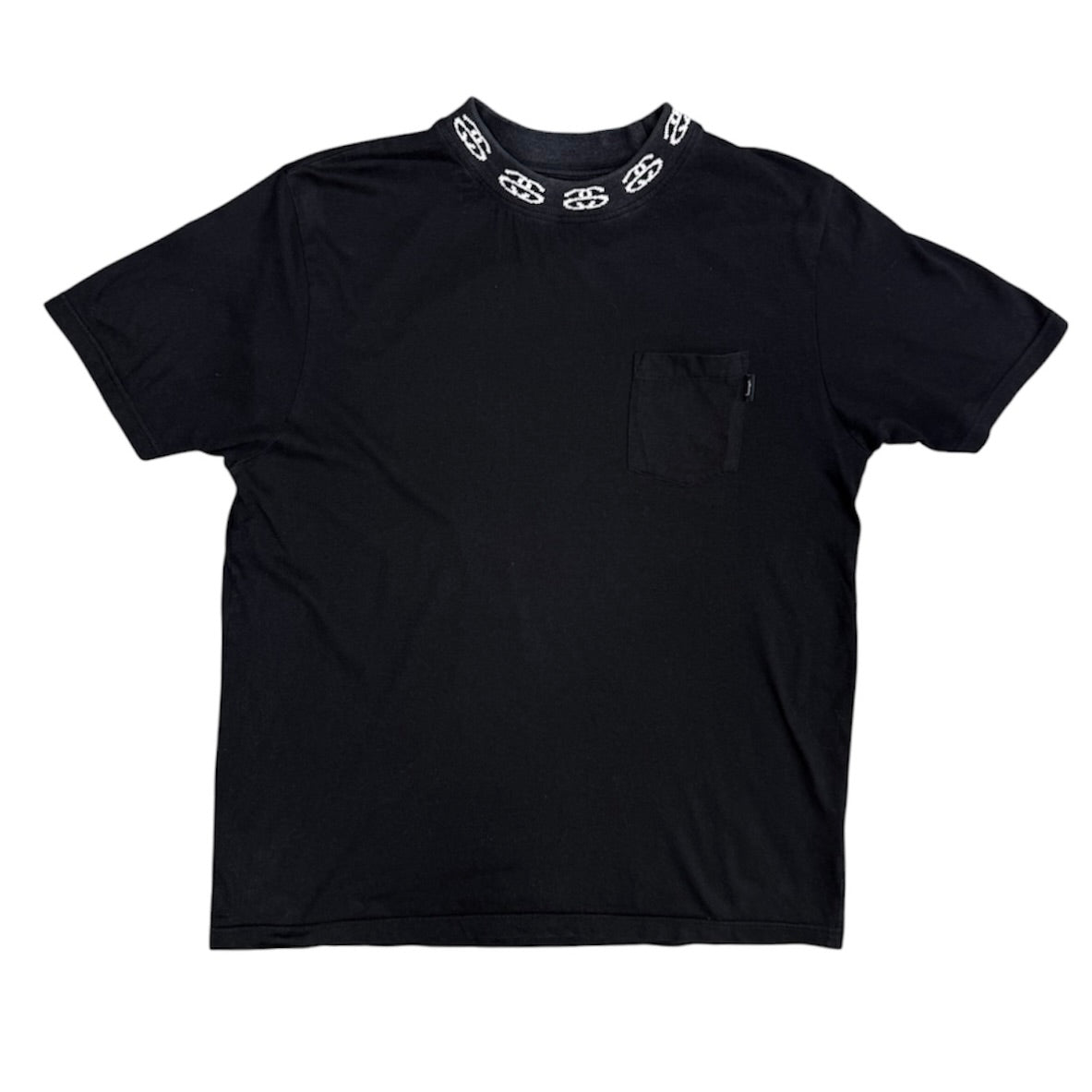 Stussy Black Mock Neck Black Tshirt