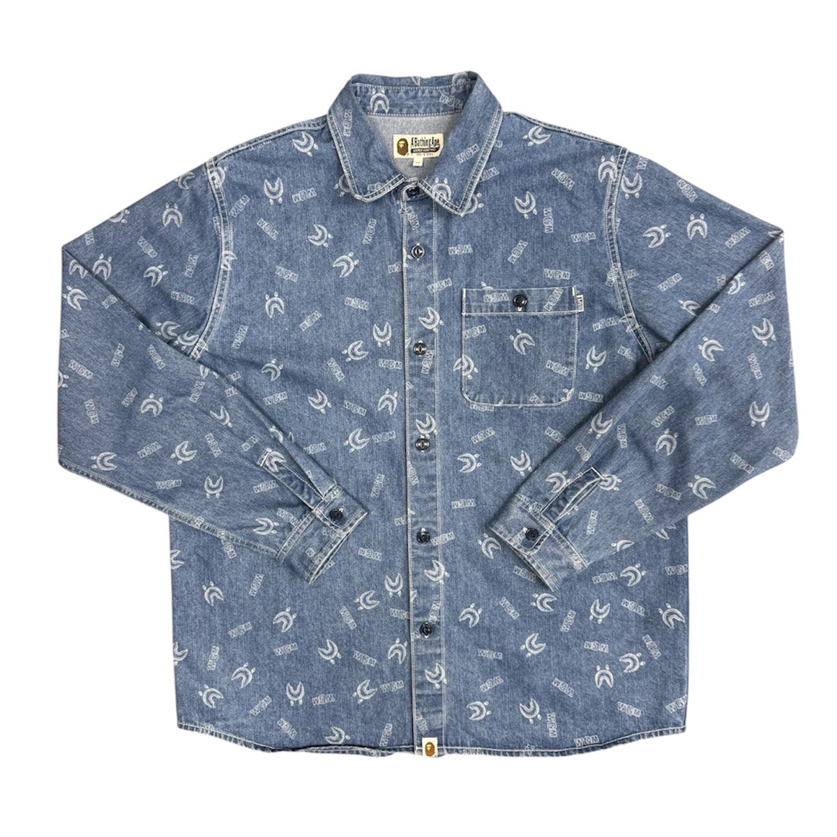 A Bathing Ape x WGM Monogram Denim Shirt