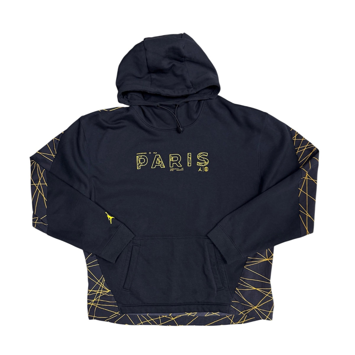 Jordan Paris Saint Germain Black Tour Yellow Woven Hoodie