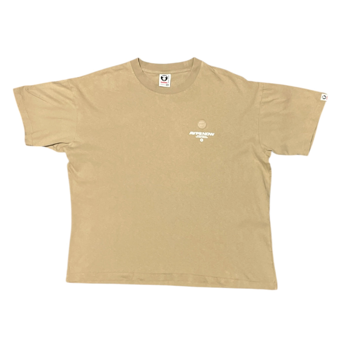 Aape By A Bathing Ape Moonface Logo Boxy Beige Tshirt (Asia Sizing)
