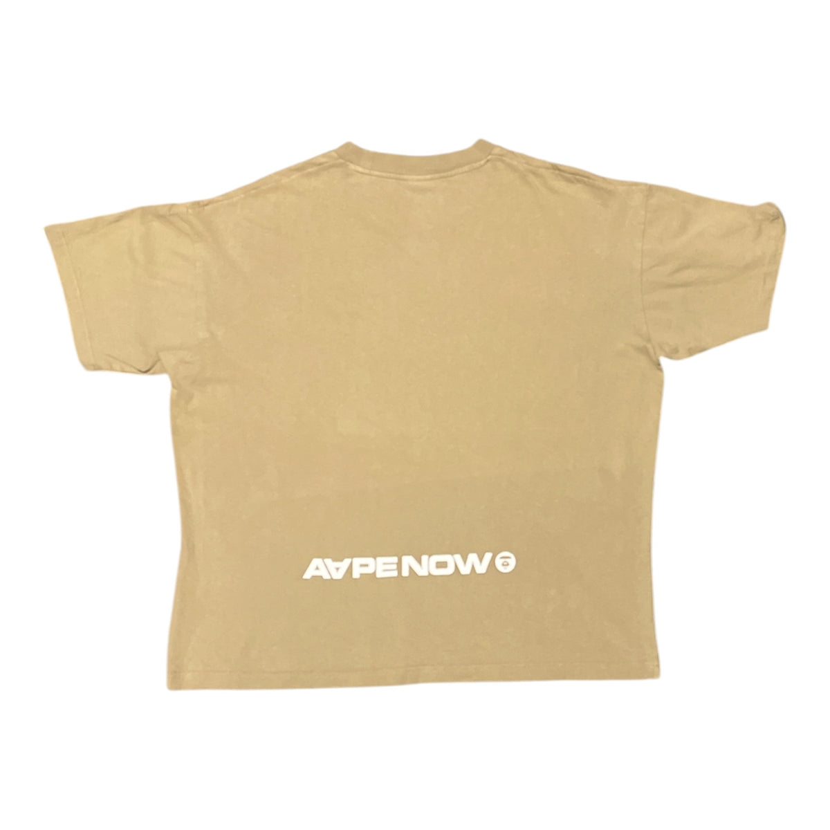 Aape By A Bathing Ape Moonface Logo Boxy Beige Tshirt (Asia Sizing)