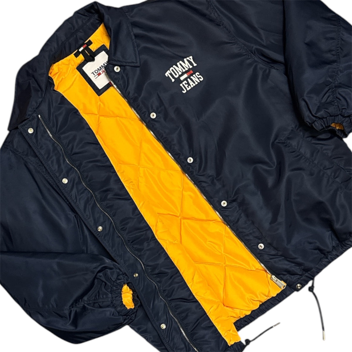 Tommy Hilfiger Jeans Longline Logo Navy Padded Bomber Jacket