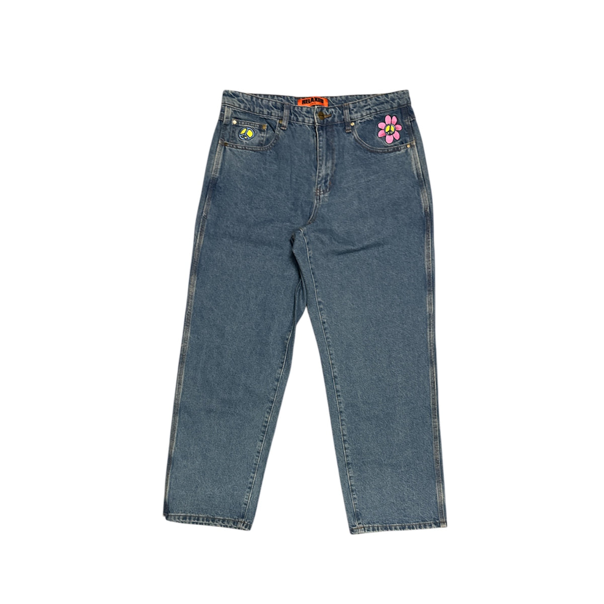 Butter Goods Skate Co Light Blue Relaxed Loose Fit Jeans