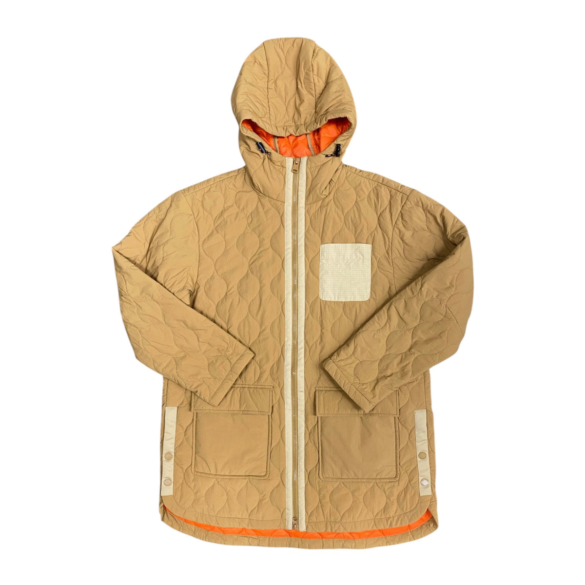 Champion Beige Padded Hoodied Jacket (W)