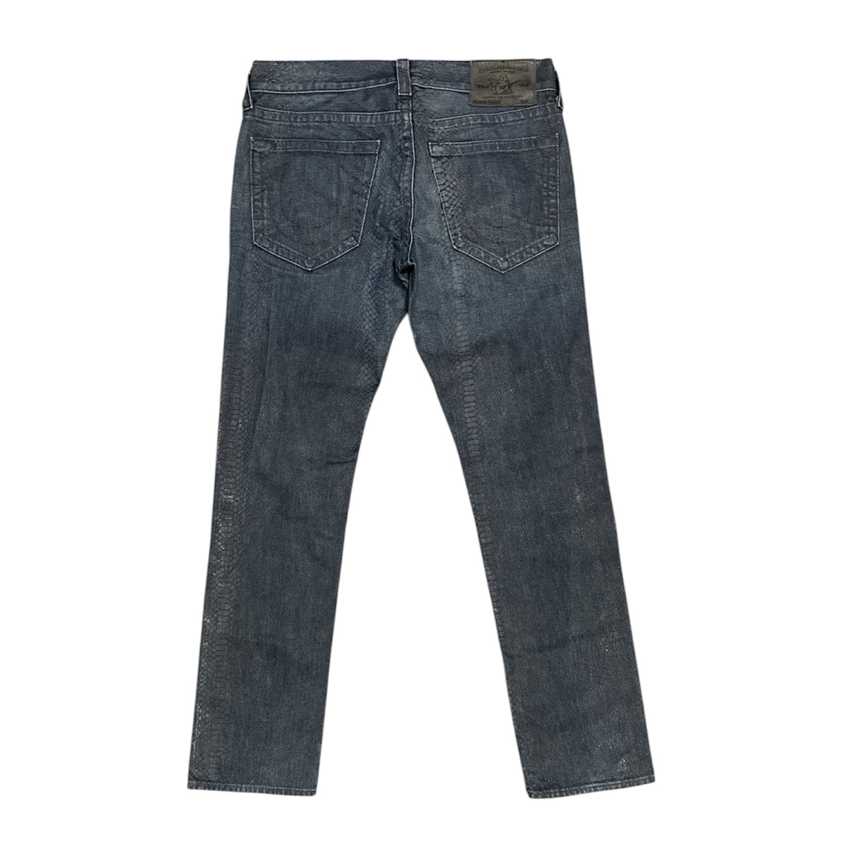 True Religion Snake Print Dark Blue Jeans