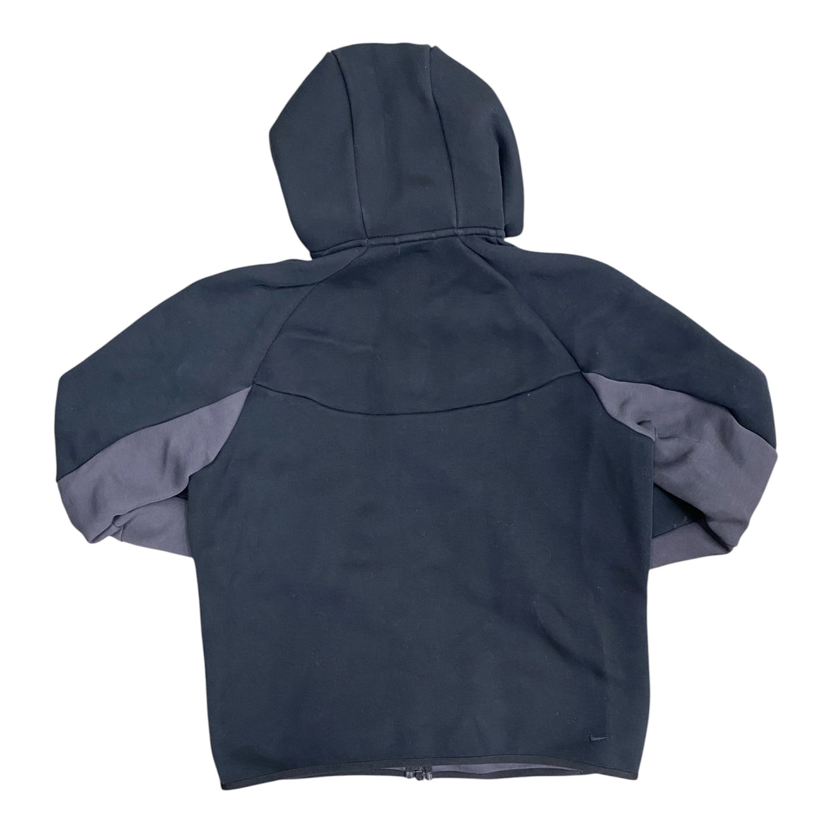 Nike Tech Fleece Black Grey Green Logo Full-Zip Hoodie