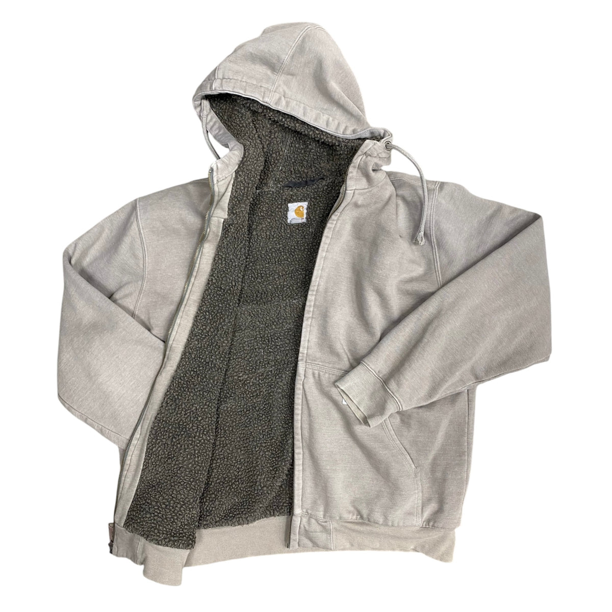 Carhartt Grey Sherpa Lined Full Zip Hoodie