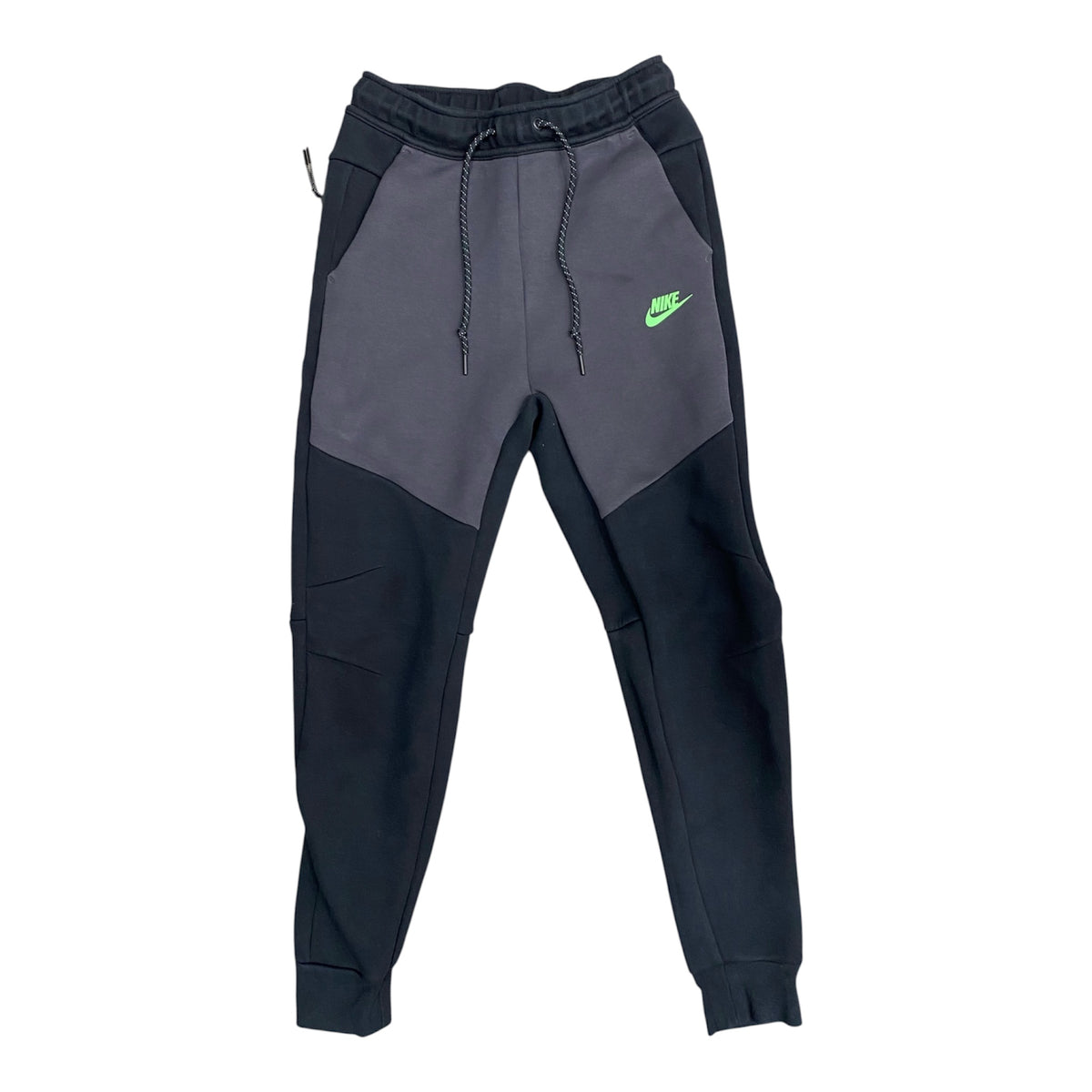 Nike Tech Black Grey Green Logo Sweatpants
