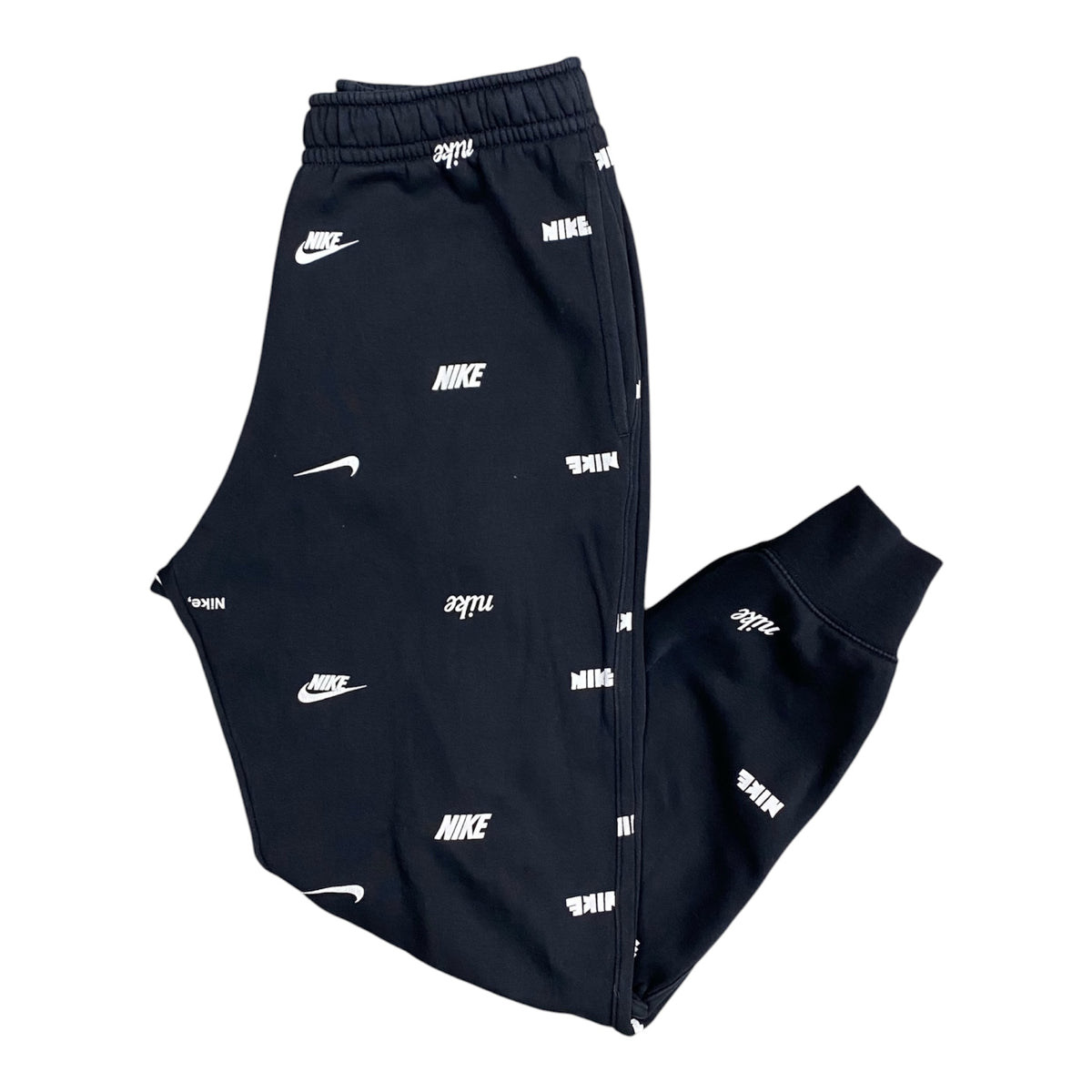 Nike Sportswear Club Black White Allover Print Sweatpants