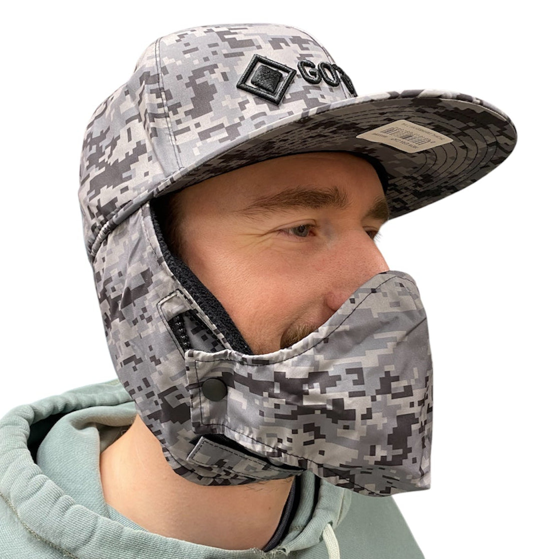 New Era Gore-Tex Grey Camo Dogear Winter Fitted Cap