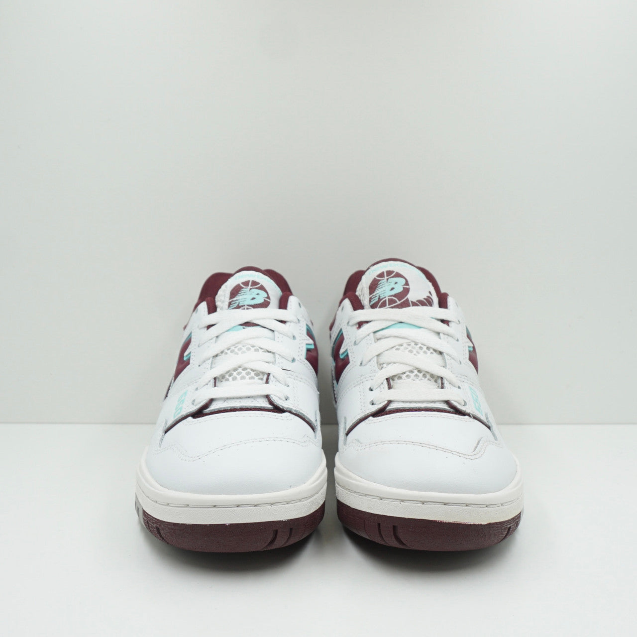 New Balance 550 White Burgundy Cyan