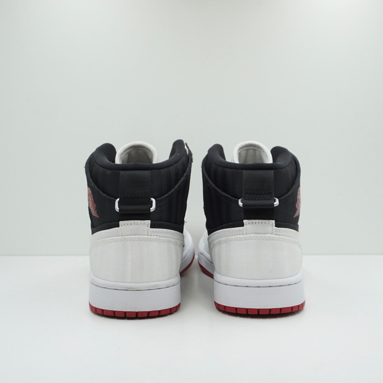Jordan 1 Mid SE Utility Canvas White Black Gym Red (W)